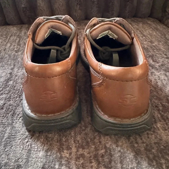 Streetcars ASC Milan Men's Brown Leather Comfort Oxford Lace up Size 9M Shoes - Picture 4 of 7